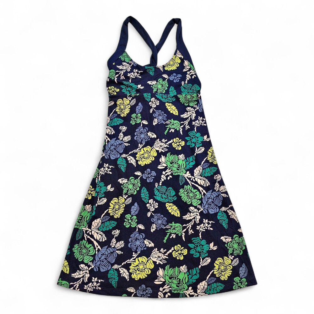 Patagonia Floral Racerback Sundress Women's S Navy/Green